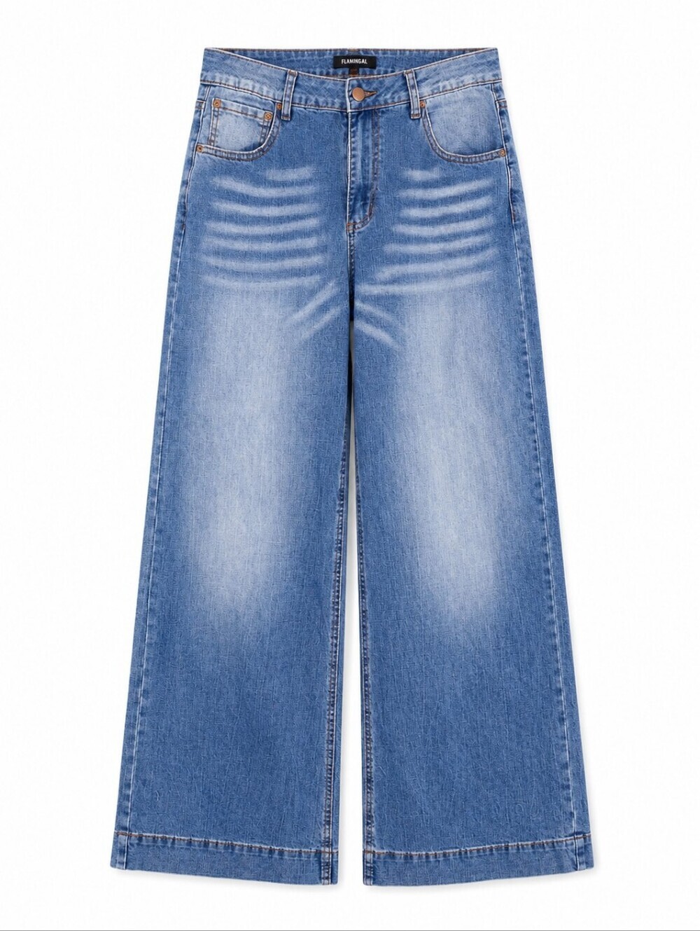 Flamingal Wide Leg Light Blue Womens Jeans Size L